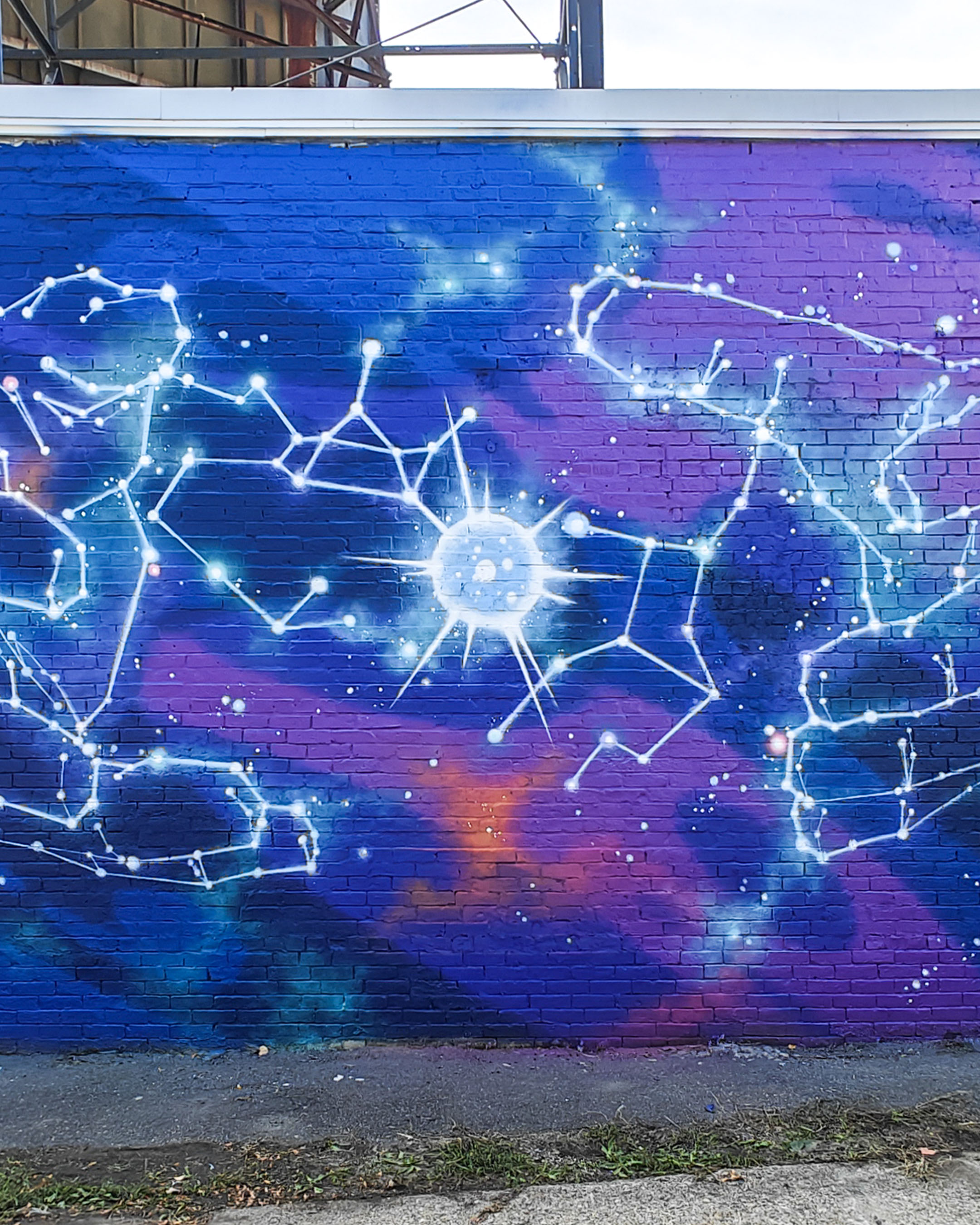 Second segment of completed mural